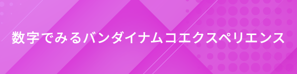 数字でみるバンダイナムコエクスペリエンス